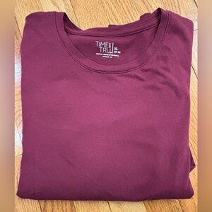 Time and Tru Burgundy Tee